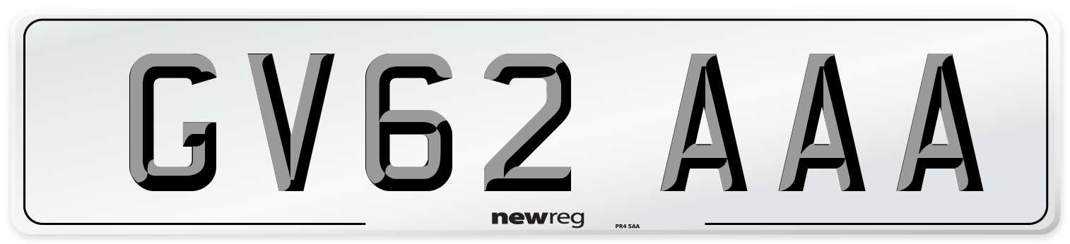 GV62 AAA Number Plate from New Reg